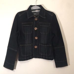 Tulle dark blue denim jacket PETITE Medium